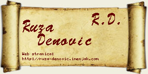 Ruža Denović vizit kartica